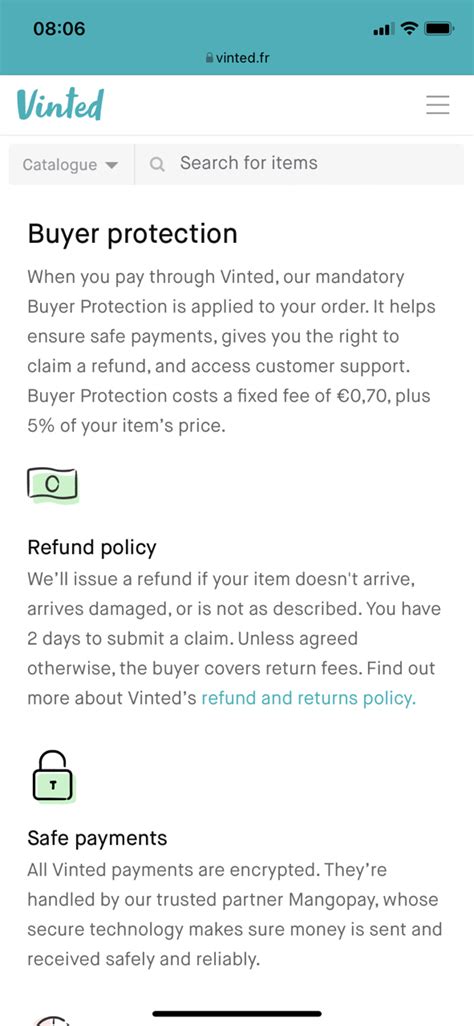 vinted buyer protection rules.